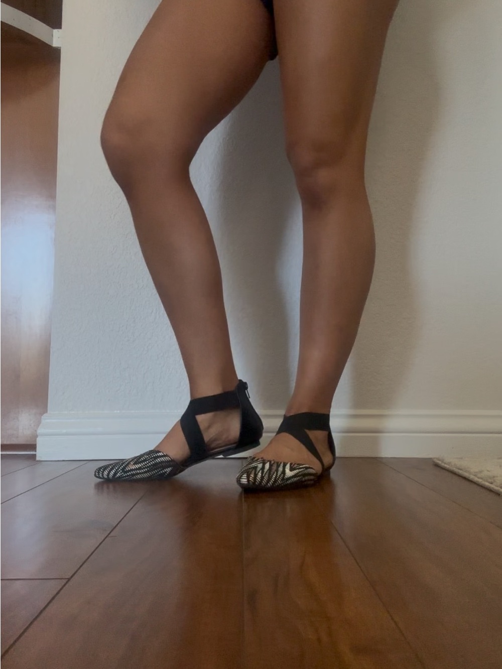 EUC Rampage Ankle Wrap Flats - Women